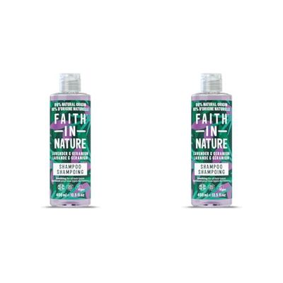 Shampoo 400ml - Lavender & Geranium - Peel & Read (Lot de 2)