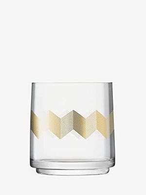 LSA International Chevron Lanterne/Vase H14cm Or