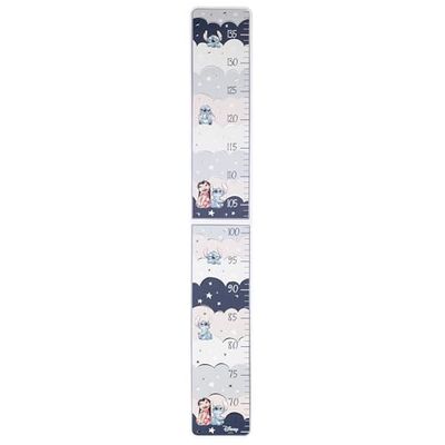 VALENTI & CO. - Disney Lilo et Stitch - Mètre mural en bois pour enfants avec détails argentés - Parfait pour décoration murale et chambre d'enfant ou comme idée cadeau pour bébé