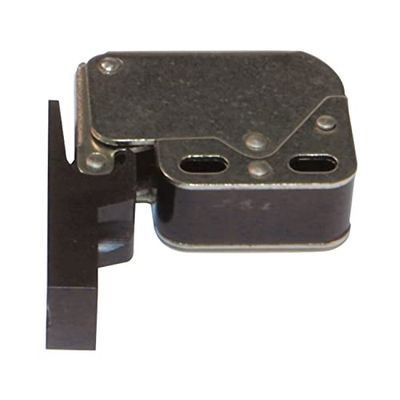 Amig - Pacote de 2 golfinhos com mola Mod.30 de aço acabamento em preto - fecho oculto para portas de armários e móveis de casa ou escritório - Medidas: 28 x 35 mm - Parafusos de fixação estão