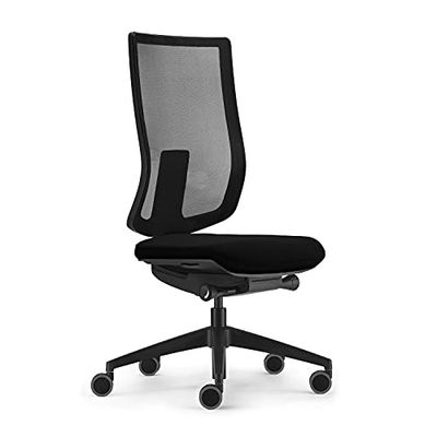 Sedus se:do Pro Light Silla de Oficina Negra sin reposabrazos, Plástico Tela Metal, Ajustable