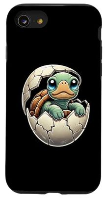 Carino Cartoon Baby Tartaruga cova da Egg Shell Custodia per iPhone SE (2020) / 7 / 8