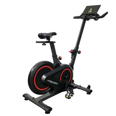 TechFit Cyclette da Camera Magnetica SBK5000M con resistenza regolabile, supporto fino a 120 kg, sella e manubrio regolabili, pedali antiscivolo, compatibile con app fitness via Bluetooth