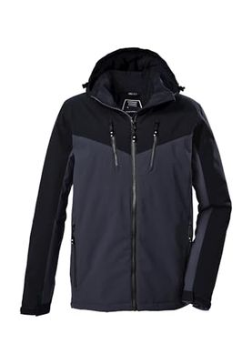killtec Uomo Giacca da sci/giacca funzionale con cappuccio e paraneve KSW 441 MN SKI JCKT, dunkel stahlblau, M, 43159-000