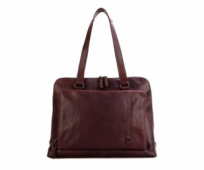 Spikes & Sparrow Montana Ladies Business Handbag, Dark Brown, One size, Business Bag, Work Bag, Laptop Bag, Handbag with Laptop Compartment