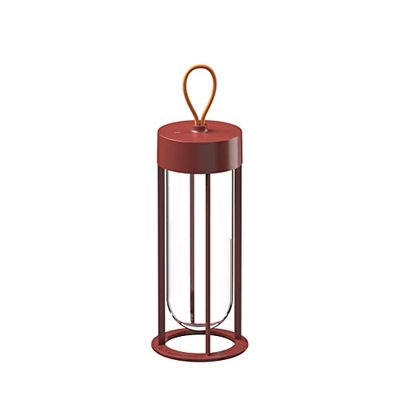 Flos F018E31K025 - Lampada da pavimento in Vitro Unplugged 3000 K, ricaricabile, in alluminio, colore: Terracotta