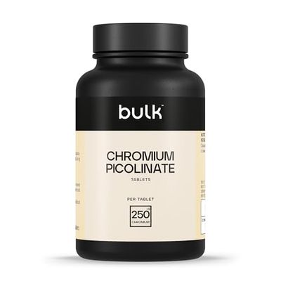 Bulk Comprimés de picolinate de chrome, 250 mcg, paquet de 180, l'emballage peut varier
