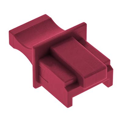 InLine 59942M - Lote de 10 protetores anti-pó para conector RJ45, cor vermelho-escuro