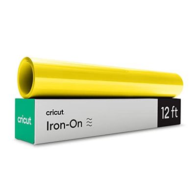 Cricut Vinilo Termotransferible | Giallo Neon | 3,6m (12ft) | Rotolo di vinile a trasferimento termico | Da utilizzare con tutte le macchine da taglio Cricut