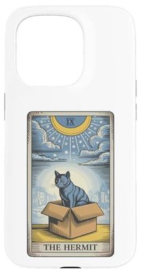 The Hermit Tarot Card Cat Lover Funny Cat Case for iPhone 15 Pro