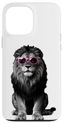 Halftone Lion Lunettes de Soleil Lions Coque pour iPhone 13 Pro Max