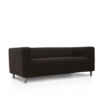 FAVERTI® Funda Super Elástica Sofá Compatible con el Sofá KLIPPAN 2 plazas de IKEA | Modelo NOVELE | Marrón | Protector de Calidad de Tejido Jacquard Tacto algodón
