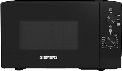 Siemens FF020LMB2 Stand Mikrowelle, 800 W, 20 L, Hydrolyse, LED-Beleuchtung, schwarz/edelstahl