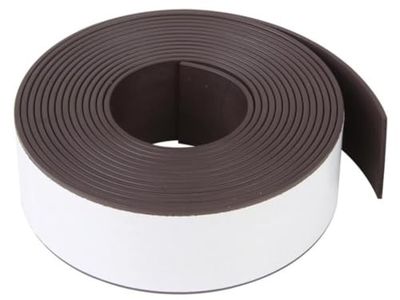 Velleman Bande magnétique flexible, autocollante, 300 x 2.5 cm, noire, idéale pour réfrigérateur ou tableau magnétique