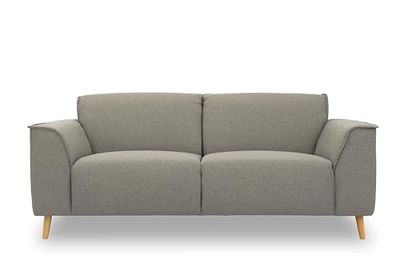 DOMO. collection Jules FK 2 Canapé 5 Places 2/5 Places Style scandinave avec Rembourrage à Ressorts Garni avec Pieds en Bois 193 x 90 x 81 cm (LxPxH) en Argent