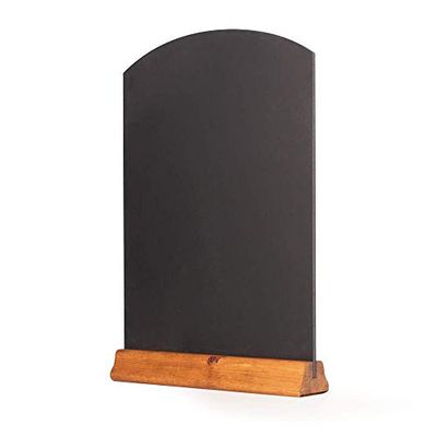 Chalkboards UK, Lavagna da Tavolo con piedistallo, Legno, Rovere Scuro, (A3), 42 x 30 x 4 cm