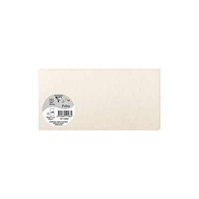 Clairefontaine 11586C Pollen kaarten 10,6 x 21,3 cm, 210 g, ivoorkleurig, 25 stuks