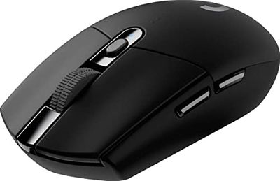 Logitech G 305 LIGHTSPEED Rato Gaming sem fios, Captor HERO 12K, 12,000 DPI, ultra leve, bateria de 250 h, 6 botões programáveis, memória integrada, PC/Mac, preto