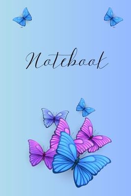 Notebook: Colorful butterfly notebook 120 pages. Idea for mum, sister, auntie, kids, gift