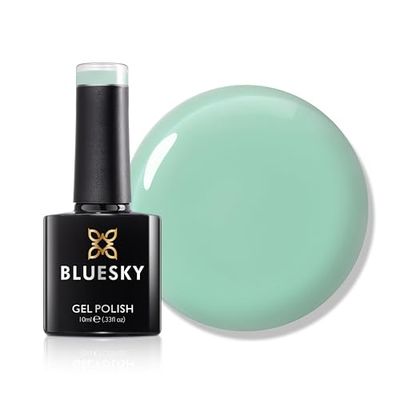 Bluesky Jelly Gel Nail Polish 10ml, Mint Pop - CHU09, Sheer Green Gel Nail Polish for 21 Day Manicure, Requires Curing Under LED UV Nail Lamp