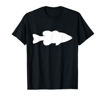 Smallmouth Bass Silhouette pesca d'acqua dolce idea Grafica Maglietta