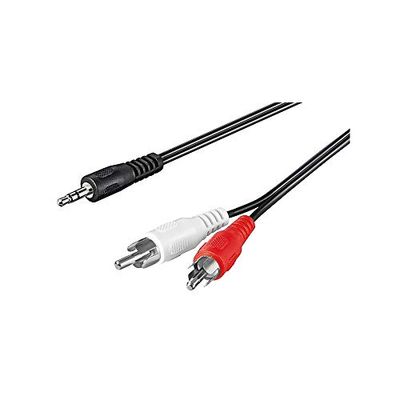 Goobay 51701 audio adapterkabel AUX, 3,5 mm jack naar stereo tulpstekker, CU-jack 3,5 mm stekker