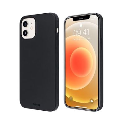 Artwizz TPU Case compatibel met iPhone 12 mini (5.4 ") - Ultra dunne beschermhoes met mat zwarte achterkant