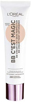 LOréal Paris BB Cest Magic Remedy, Blemish Balm Cream (BB Cream) pour un teint d'apparence naturelle, hydratante, 30 ml (pack de 3)