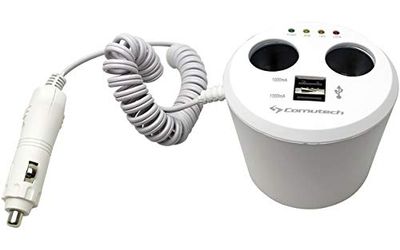 Comutech 861303 12/24 V 2 Prese all Sigaro 2 Porte USB indic carico WB