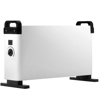 Elektrische convector 2000 W – 55 x 12 x 32 cm – laag verbruik verwarming – poten voor stabiliteit – 3 warmtestanden – snel en stil – ideaal voor grote ruimtes