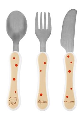 SIGIKID 52924 kinderen bestekset Mister O'Lui 3-delig lepel, vork, mes