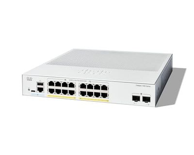 Cisco Commutateur administrable Cisco Catalyst 1300-16FP-2G, 16 Ports GE, PoE complète, Ports SFP 2x1GE, Garantie limitée à Vie (C1300-16FP-2G)