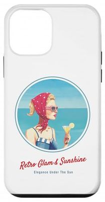 Fille rétro sur la Plage – Ambiance Estivale des années 50 Coque pour iPhone 12 Mini