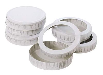 folia 985 – Caixas para queijo pequenas, cor branca, diâmetro aprox. 11 cm, 10 pares, ideal para trabalhos manuais lanternas e lanternas personalizadas
