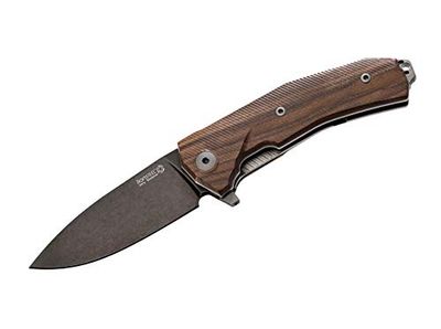 LionSteel Santos Wood SW Zakmes voor volwassenen, uniseks, bruin, 21 cm