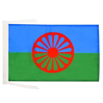 BANDIERA GITANA 45x30cm - BANDIERINA ZINGARA - GYPSI 30 x 45 cm cordicelle - AZ FLAG