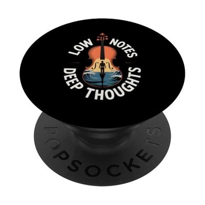 Low Notes Deep Thoughts Cello Player PopSockets Adhesive PopGrip