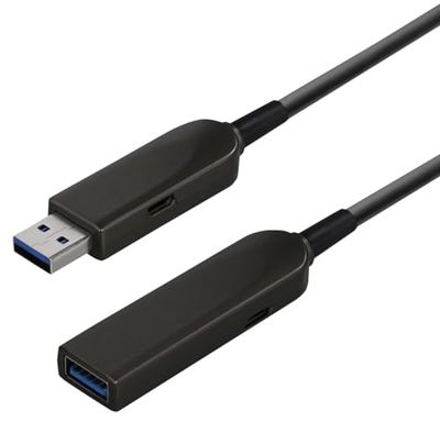 MaxTrack C506-10 ML Ultra-snelle actieve USB 3.1 Gen 2 glasvezelkabel, gegevensoverdracht tot 10 Gbit/s, verliesvrije gegevensoverdracht tot 20 meter, achterwaarts compatibel met USB 2.0