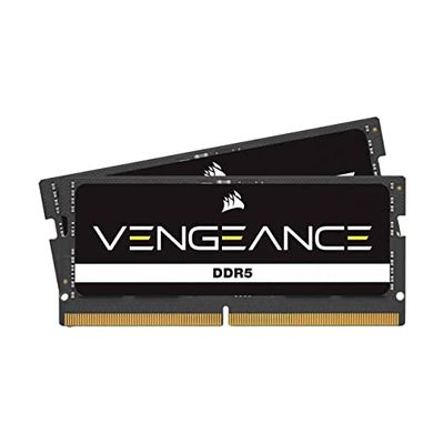 CORSAIR VENGEANCE SODIMM DDR5 RAM 48GB (2x24GB) 5200MHz C44-44-44-84 1.10V Intel XMP 3.0 Memoria per Laptop – Nero (CMSX48GX5M2A5200C44)