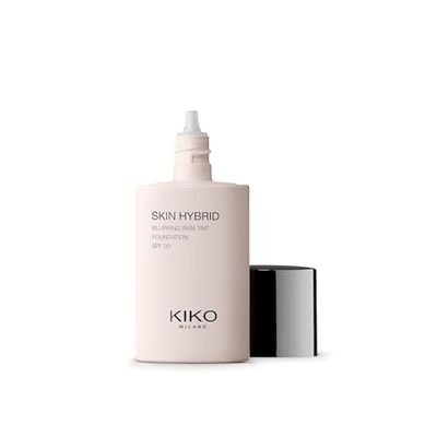 KIKO Milano Skin Hybrid Blurring Skin Tint Foundation 04, Fluido Viso Perfezionante, 24H Di Durata. Effetto Blurring, Spf 30