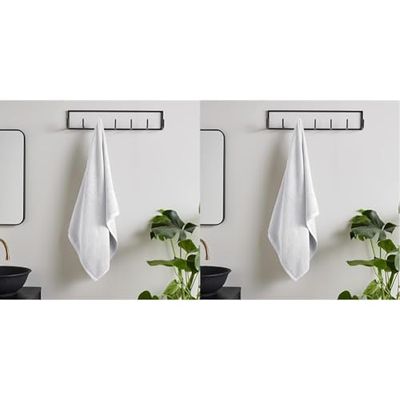 Catherine Lansfield Quick Dry Cotton Hand Towel White (Pack of 2)