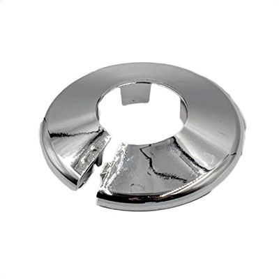 Talon - Click in Pipe Collar - Chrome - 15mm - Pack of 10 - Clicks Into Place - High Grade Polypropylene - for Home Improvement, Plumbing, Pipe Installation