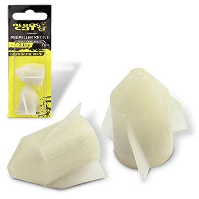 Black Cat Premium propeller onderwater-dobbers voor het vissen op drijflichaam met rammelaars opwindend hengelaccessoire, Glow in The Dark, 2,4 cm