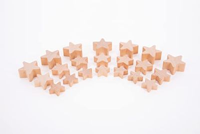 TickiT 73530 Estrellas de Madera Natural