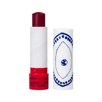 KORRES Mulberry bálsamo labial nutritivo tintado malva, cuidado labial con aceite de hipérico, vegano y dermatológicamente testado, 4,5 g