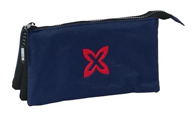Safta Munich Basic Trousse Triple pour Enfants d'âge Scolaire, Confortable et Polyvalente, qualité et résistance, 22 x 3 x 12 cm, Bleu Marine, Bleu Marine, Estándar, Décontracté