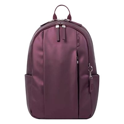 TOTTO - Mochila para Ordenador Portátil de 13 Pulgadas, Modelo Meryl, 3 Compartimentos, 2 Bolsillos para Botella, Bolsillo Secreto, Organizador con Llavero Extraíble, Cómoda y Resistente, Color Gris