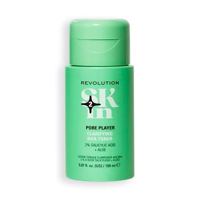 Revolution SKin, Pore Player Clarifying Toner, Tonico Viso Purificante con Acido Salicilico, Esfolia Delicatamente, Vegano e Cruelty-Free, 150ml