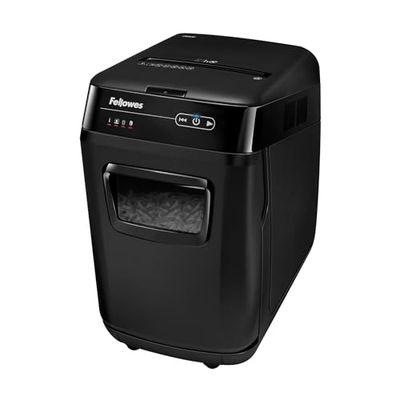 Fellowes Distruggi Documenti Automatico a Frammento 200C, 200 Fogli, per Piccolo Ufficio Ultra Silenzioso