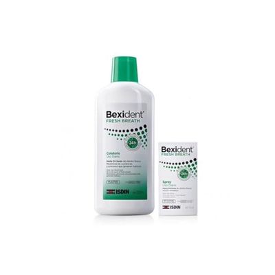 ISDIN Bexident Fresh Breath Uso Diario Colutorio y Spray con CPC + Cymenol, Aliento fresco en 24h, Pack ahorro, Spray 15ml + Colutorio 500ml, El embalaje puede variar